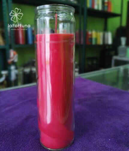 veladora roja esoterica vaso 100