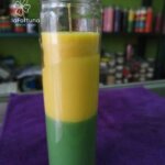 veladora esoterica bocolor verde-amarillo vaso 100 la fortuna