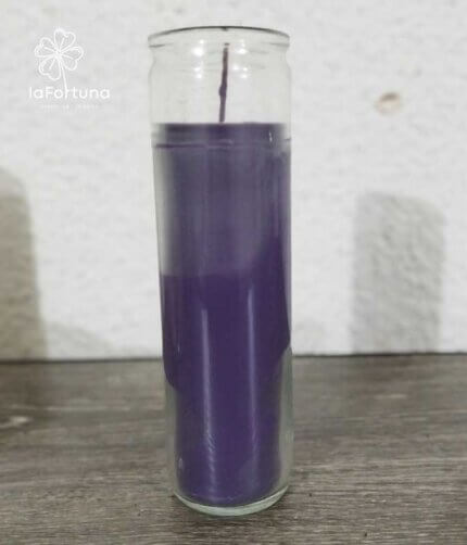 veladora morada esoterica vaso 100 la fortuna