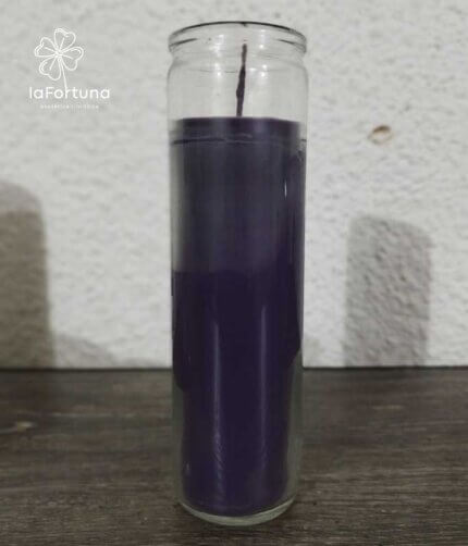 veladora morada esoterica vaso 100 la fortuna